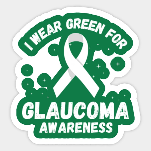 I Wear Green For Glaucoma Awareness Sticker by Davidsmith